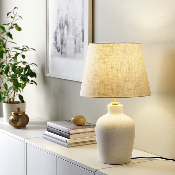 BLIDVÄDER ceramic table lamp